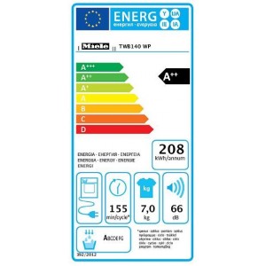 Miele TWB140WP T1 hőszivattyús szárítógép, 7 kg, fehér