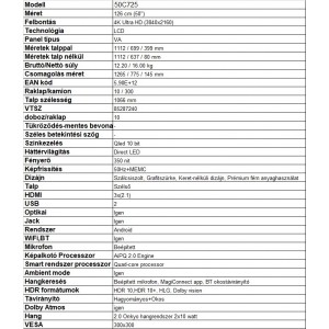 TCL 50C725 50" QLED 4K Smart TV