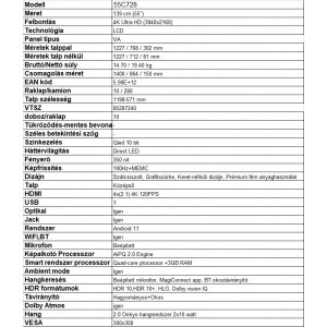 TCL 55C728 55" QLED 4K Android Smart TV