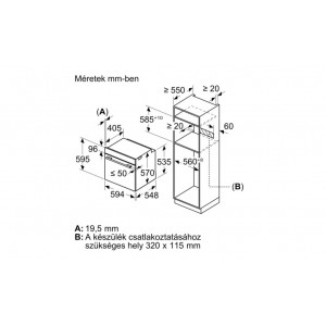 Bosch HRA534ES0 Önállóan beépíthető sütő Serie4, Inox