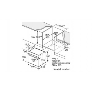 Bosch HRA534ES0 Önállóan beépíthető sütő Serie4, Inox