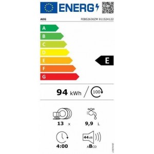 AEG FEB52630ZM Beépíthető AirDry mosogatógép