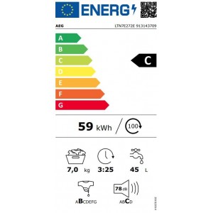 AEG LTN7E272E Felültöltős gőzfunkciós mosógép
