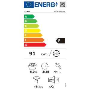 Candy CSTG 28TE/1-S felültöltős mosógép 
