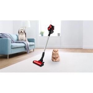 Bosch BBS61PET2 Unlimited Serie 6 ProAnimal vörös vezeték nélküli álló porszívó 