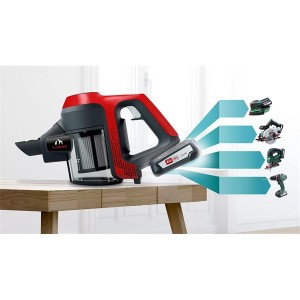 Bosch BBS61PET2 Unlimited Serie 6 ProAnimal vörös vezeték nélküli álló porszívó 
