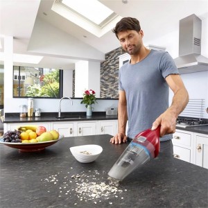 Black & Decker NVC115WA-QW piros akkumulátoros morzsaporszívó 