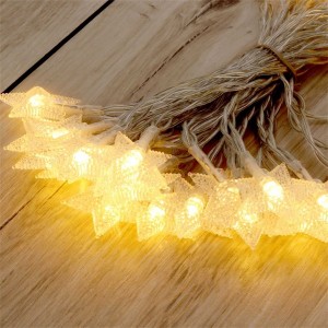 Iris Csillag alakú fix fényű/6m/meleg fehér/40db LED-es USB-s fénydekoráció 