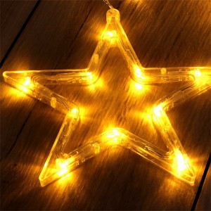 Iris Csillag alakú fix fényű/2,5m/meleg fehér/12db LED-es USB-s fénydekoráció 