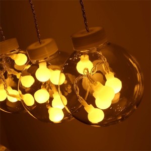 Iris Gömb alakú 8 programos/2,5m/távirányítós/meleg fehér/12db LED-es USB-s fénydekoráció 