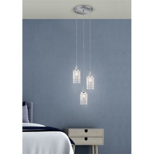 TRIO R30763906 Posh króm 3-as függesztett LED lámpa 