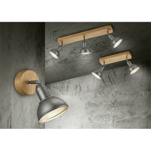 TRIO 803400167 Delhi 40W E14 antik nikkel spot lámpatest 