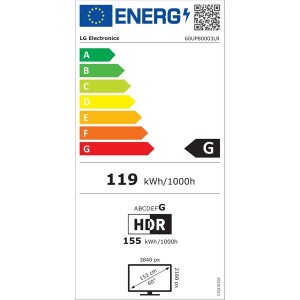 LG 60" 60UP80003LR 4K UHD Smart LED TV 