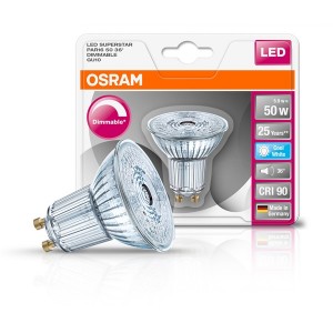 Osram Superstar PAR16 üveg ház/5,5W/350lm/4000K/GU10/230V dimmelhető LED spot izzó 