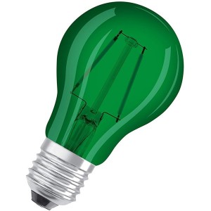 Osram Star üveg búra/2,5W/45lm/7500K/E27/zöld LED körte izzó 