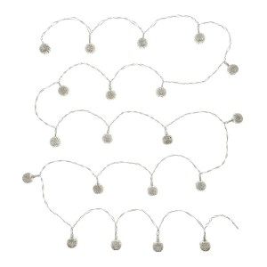 Retlux RXL 271 20 LED/3x AAA/meleg fehér ezüst golyócskák karácsonyi gömbfüzér 