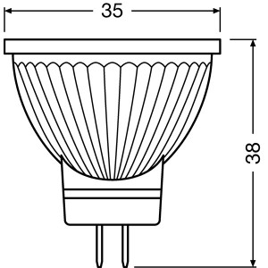Osram Star MR11 üveg ház/2,5W/184lm/2700K/GU4 LED spot izzó 