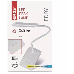 Emos Z7599W Eddy fehér asztali LED lámpa 