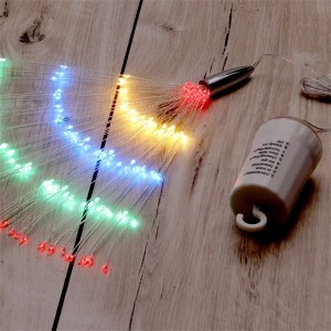 Tűzijáték stílusú 8 programos/távirányítós/több színű/200db LED-es/2xAA elemes fénydekoráció 