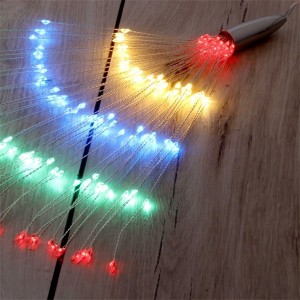 Tűzijáték stílusú 8 programos/távirányítós/több színű/200db LED-es/2xAA elemes fénydekoráció 