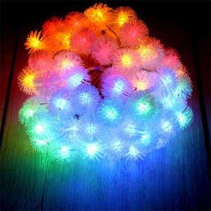 Zúzmara alakú 3cm/5m/több színű/50db LED-es/3xAA elemes fénydekoráció 