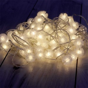 Zúzmara alakú 3cm/10m/meleg fehér/80db LED-es/USB-s fénydekoráció 