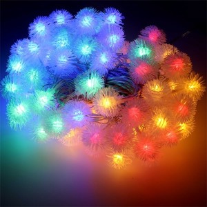 Zúzmara alakú 3cm/10m/több színű/80db LED-es/USB-s fénydekoráció 