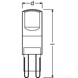Osram Base műanyag ház/2,6W/320lm/2700K/G9 LED kapszula 3 db 