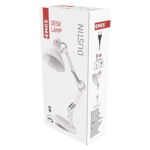 Emos Z7612W Dustin 25 W E27 IP20 fehér asztali lámpa 