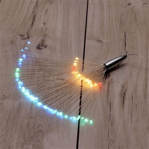 Tűzijáték stílusú fix fényű IPX3 szabványos/több színű/120db LED-es/napelemes fénydekoráció 