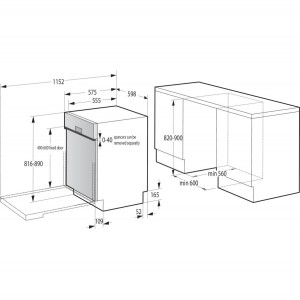 GORENJE GI643D60X Beépíthető mosogatógép