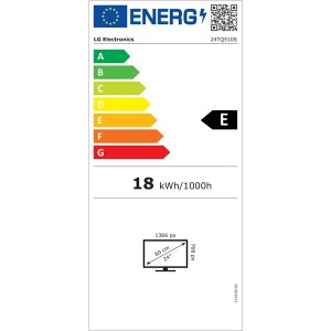 LG 23,6" 24TQ510S-PZ HD ready LED Smart fekete TV-monitor 