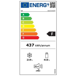 LG GSJV71PZTF Side-by-side hűtőszekrény 