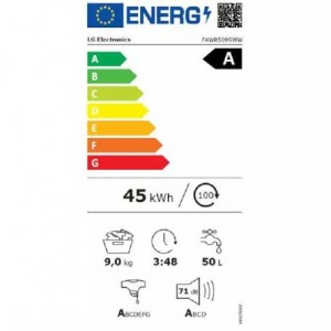 LG F2WR509SWW Elöltöltős keskeny mosógép