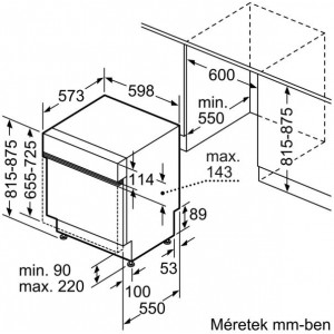 Bosch SMI4HTS00E Beépíthető mosogatógép