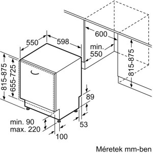 Bosch SMV41D10EU Beépíthető mosogatógép