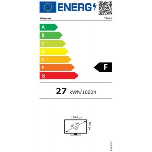 HISENSE 32A4K HD Ready Smart LED televízió, fekete