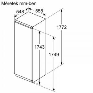 BOSCH KIR81ADD0 No Frost beépíthető normál hűtőszekrény