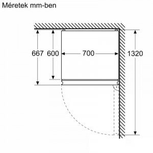 BOSCH KGN492LDF No Frost kombinált hűtőszekrény