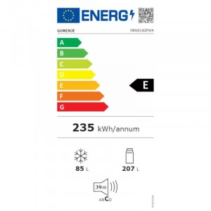 Gorenje NRK6182PW4 Alulfagyasztós hűtőszekrény E Energiaosztály