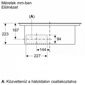 Bosch PVS611B16E Beépíthető Indukciós főzőlap beépített páraelszívóval Keret nélkül