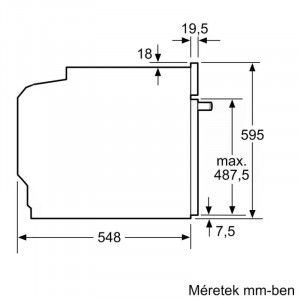 Bosch HBG7741W1 Beépíthető Sütő 14 funkcióval