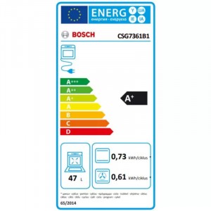 Bosch CSG7361B1 Beépíthető Gőzsütő 21 funkcióval