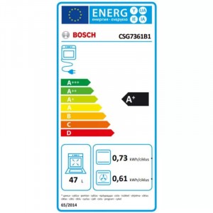 Bosch CSG7361B1 Beépíthető Gőzsütő 21 funkcióval