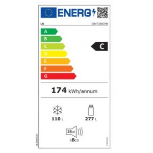 LG GBV7280CMB Alulfagyasztós hűtő