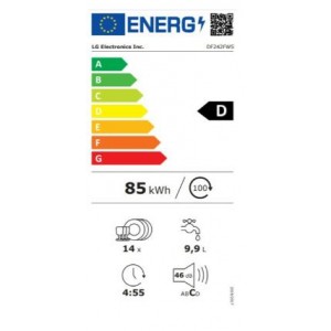 LG DF242FWS Szabadonálló mosogatógép
