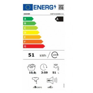 Hoover HWP 610AMBC/1-S Elöltöltős mosógép