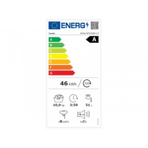 CANDY CSO6106TWMB6/1-S Elöltöltős mosógép, 10kg, WiFi, inverter motor