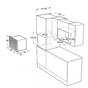 Gorenje BMX201AG1BG Beépíthető mikrohullámú sütő