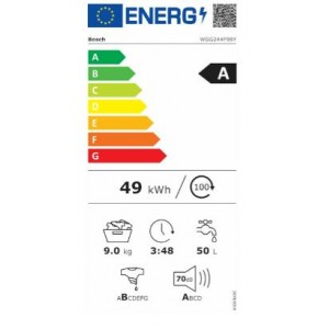 BOSCH WGG244F9BY Elöltöltős mosógép